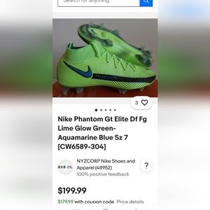 NIKE PHANTOMS GT FLYKNIT SOCCER/FOOTBALL CLEATS. GREAT CONDITION.